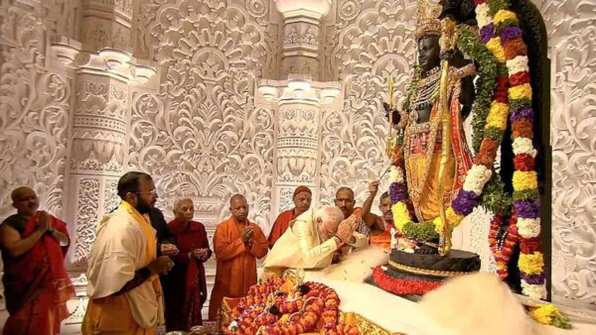 Ram Lalla Virajman at Shri Ram Janmaboomi Temple in Ayodhya